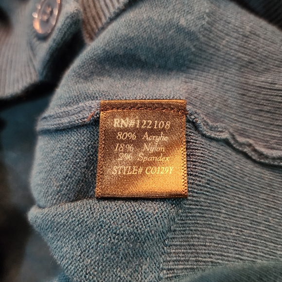 YEMAK Button Down Cardigan Sweater in Teal Size L - Picture 7 of 7